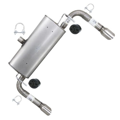 Exhaust Muffler Assembly with Hangers Compatible with Chevy Malibu 2008-2012 3.6L | Stainless Steel | Northeastern Exhaust | Includes Gasket Clamp, Bolt-Kit and Hangers | Direct-Fit Replacement