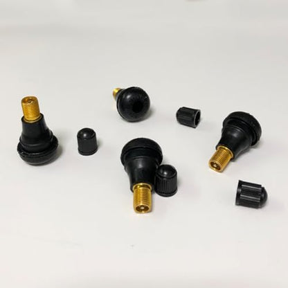 20Pcs TR412 Tubeless Valve Stems, Black Rubber Snap-in Valves Tubeless Tire Valve Stems Replacement for Tubeless 0.453 inches Rim Holes on Standard Auto Tires - size: TR412-20pcs