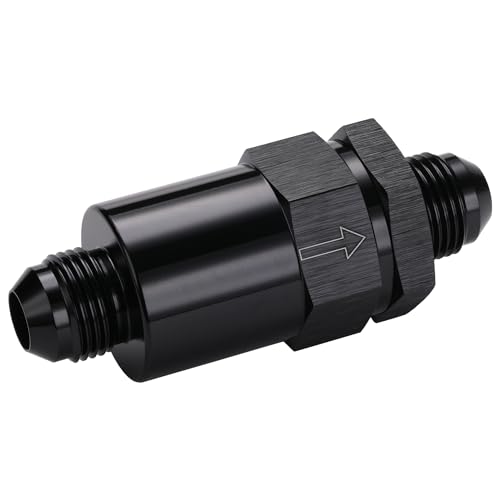 8AN Billet Inline Fuel Filter 30 Micron Aluminum Black - size: 8AN