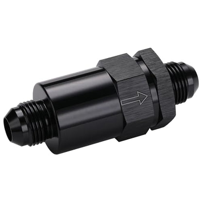 8AN Billet Inline Fuel Filter 30 Micron Aluminum Black - size: 8AN