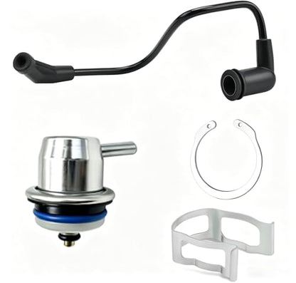 Fuel Injection Pressure Regulator with Vacuum Line, Fits Chevy Avalanche 1500, Express 1500/2500/3500, Silverado, Replaces 89060418 17113556