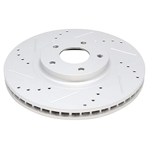 TRQ Performance Front Rear Brake Rotor Set Drilled Slotted Vented G Coated - style: BRA13969
