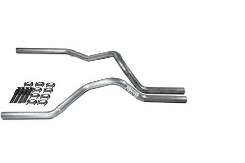 Truck Exhaust Kits - ShopLine Dual Exhaust System 2.5" Aluminized Pipe - color: No Tip