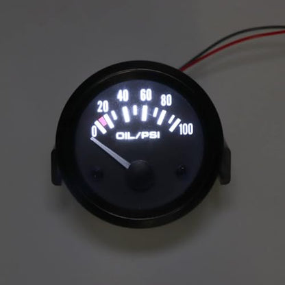 Oil Pressure Gauge Kit, 2" 52MM 12V 0~100PSI Universal Colorful LED Digital Oil Press Pressure PSI Gauge with Oil Pressure Sensor
