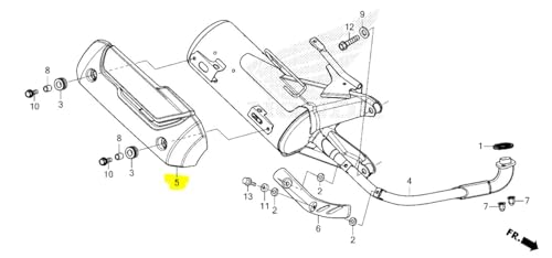 OEM Muffler Protector Heat Guard 18318-K74-N00 Compatible with Honda NAVi 2022 2023 NAV110B