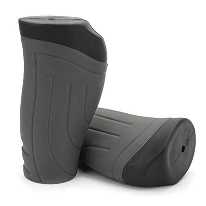 TOPCABIN Bike Grips 2PCS 90mm Length Bike Handlebar Grips Short Mini Bicycle Handlebar Grips Two-Color Rubber Ergonomic Design - color: Black+Grey 90mm Length