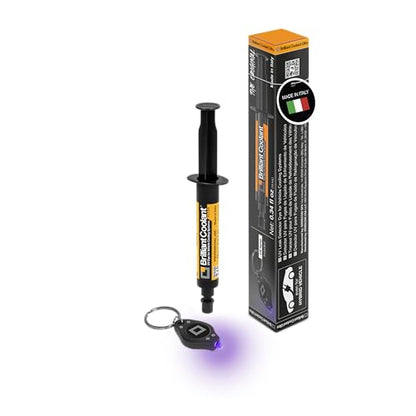 ERRECOM Brilliant Coolant Ultra | UV Dye for Coolant Leak Detection | Detects Radiator & Cooling System Leaks | Compatible with All Antifreeze & Coolant Used in Gasoline & Diesel Engines | 0.34 fl oz - color: Brilliant COOLANT Ultra