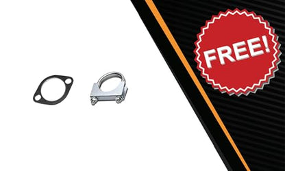 Exhaust Resonator Pipe Compatible for 2013-2014 Ford Fusion 1.6L | 2013-2019 Ford Fusion 2.5L | Stainless Steel | Northeastern Exhaust | Free Gasket & Clamp Included | Direct-Fit Replacement