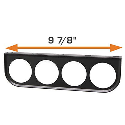 GlowShift Universal Black Quad Gauge Mounting Bracket Pod Holder