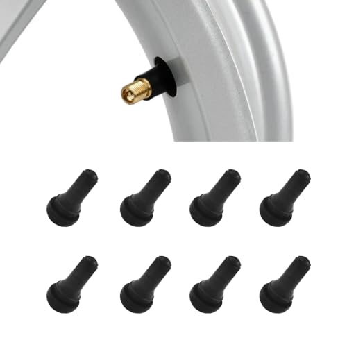 8PCS TR412 Tubeless Tire Valve Stems, Sturdy Rubber Snap-in Automotive Valve Stem Kit for 0.453 inches 11.5mm Rim Holes,Fits Select Cars, Trucks, Trailers, ATV Tires (TR412) - size: TR412