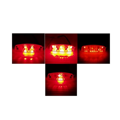 PRO BAT 12V 3-Pin Rear Tail Brake Light Assembly - color: Clear