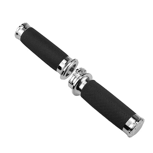 1 Inch/25mm MotorcycleGrips Cable Throttle Hand Grips for Harley Touring Softail Dyna Street Glide Sportster 883/1200Cruisers Choppers - color: Chrome