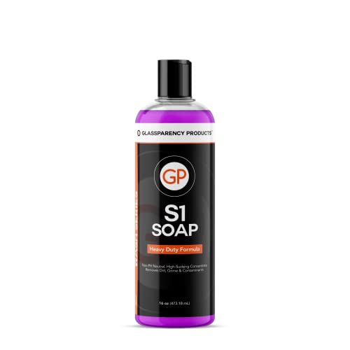 GlassParency S1 Heavy Duty Soap | Remove Dirt, Grease, Bugs, Waxes, and Contaminants 16 oz.