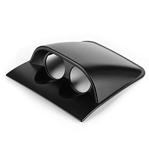 KIMISS 2in Dual Gauge Dash Pod, Dash Gauge Pod Dual Hole Car Meter Mount Holder Bracket Universal Auto Accessory (Black)