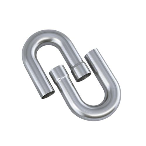 A-KARCK Stainless Steel Mandrel Bends 8 Pcs, 2.5 Inches 304 Stainless Steel DIY Custom Exhaust Tubing Pipe Straight & U-Bend Kit, Universal Fit - size: 2.5inch Mixed 8PCS, style: Stainless Steel