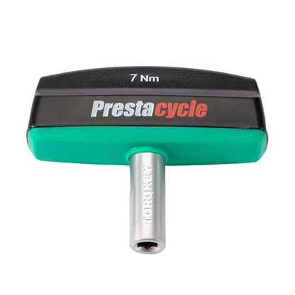 Prestacycle Pro TorqKeys 7Nm T-Handle Torque Limiting Tool – Torque Wrench Bit with Ergonomic Low-Profile Grip, Magnetic 1/4" Hex Bit Retention, Durable Zinc Shaft - size: 7Nm