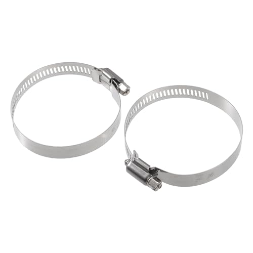 X AUTOHAUX OD 2.25" 57mm Length 3" 76mm Aluminum Alloy Tube Intercooler Pipe Straight Air Intake Tube with 2 Clamps Silver Tone for Car - size: OD 2.25"(57mm)