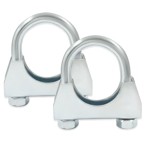 1-1/4'' U Bolt Muffler Exhaust Clamp, Pack of 2 - size: 1-1/4",2PCS