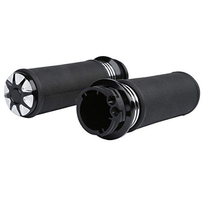TCMT 1" 25mm Electric Handle Bar Grips Fit for Harley - color: Style A