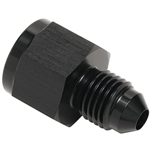 6AN Female to 4AN Male Flare Reducer Adapter Fitting Connector Aluminum Black - color: Black, size: 6AN Female to 4AN Male