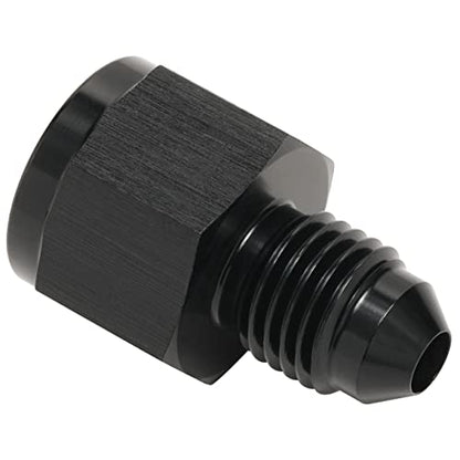 6AN Female to 4AN Male Flare Reducer Adapter Fitting Connector Aluminum Black - color: Black, size: 6AN Female to 4AN Male