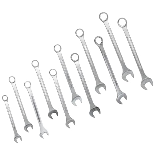 Jumbo Combination Wrench Set, 11-Piece SAE (1-5/16"-2"), Chrome Plated, Green Storage Bag - Ultimate SAE Set WITH Odd Sizes (1-9/16", 1-11/16", 1-13/16"), Chrome Professional - color: 11-piece Sae (1-5/16"-2"), Chrome