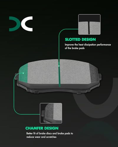 Ceramic Brake Pads Kits,SCITOO 8pcs Brakes Pads Set For Ford Edge 2007-2010 - size: Front D1258 & Rear D1259 [8PCS]