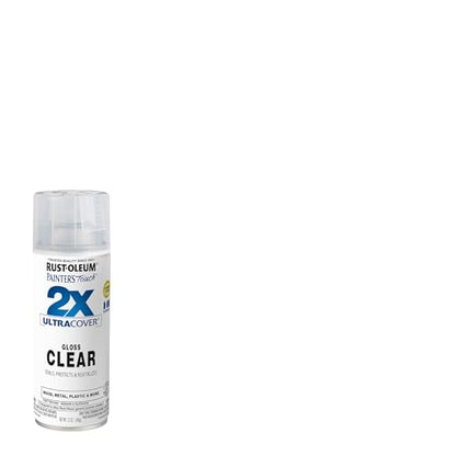 Rust-Oleum 334029-6PK Painter's Touch 2X Ultra Cover Spray Paint, 12 oz, Gloss Clear, 6 Pack - color: Clear, size: 12 Ounce (Pack of 6)