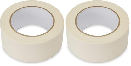 Lichamp Wide Masking Tape 2 inches, 1pc General Purpose Beige Masking Tape White Masking Paper, 1.95 inches x 55 Yards (Pack of 2) - size: 1.93 inches (Pack of 2)
