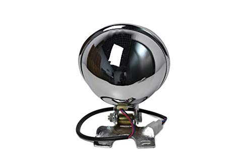 0013 Cafe Racer Motorcycle Led Front Headlight Head Lamp Universal for Bobber Chopper Chrome Yellow - color: chrome yellow