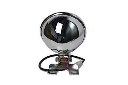 0013 Cafe Racer Motorcycle Led Front Headlight Head Lamp Universal for Bobber Chopper Chrome Yellow - color: chrome yellow