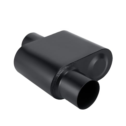 Mufflers Single Chamber 3" Universal Mufflers Performance Race Exhaust Muffler 3 IN Pipe,Aggressive Sound,Black(3" offset in/center out/overall 13") - size: 3" offset in | 3" center out | overall 13", style: Offset in | Center out