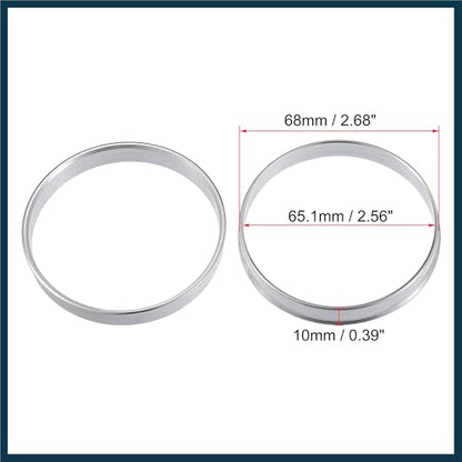 4pcs OD 68mm to ID 65.1mm Aluminum Alloy Car Auto Hub Centric Rings Wheel Bore Center Spacer Automotive Parts