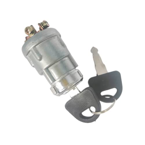 Ignition Starter Switch with 4 Position 4 Connection Terminal 2 Keys for Car, Moto, Tractor, Forklift, Truck, Scooter, Trailer, Agricultural,Modified Car Pit Quad Go Kart UTV Moped Buggy… - color: JK424 (4 Terminal )