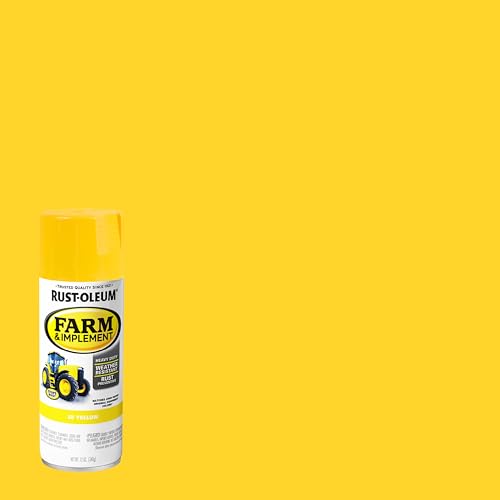 Rust-Oleum Farm & Implement JD Yellow Spray Paint - color: JD Yellow, size: 12 Ounce (Pack of 1)