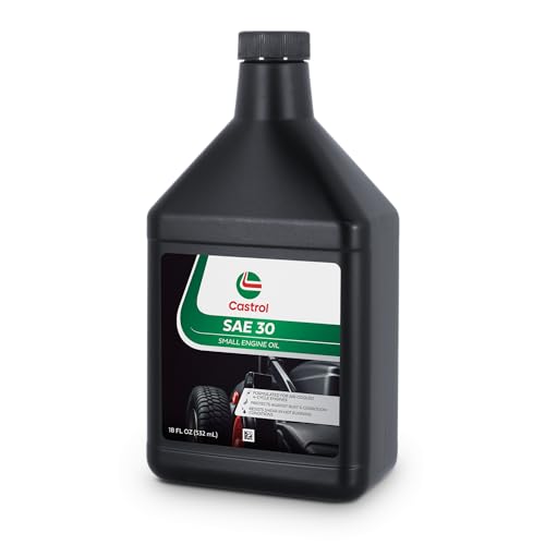 Castrol SAE 30 Small Engine Oil For 4-Cycle Engines – Protects Against Rust & Corrosion – Formulated For Air-Cooled Engines (Pack of 6 (18 oz Bottles)) - size: Pack of 6 (18 oz Bottles)
