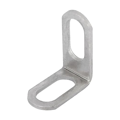 Motoforti 23mm 0.9" Motorcycle Exhaust Pipe Bracket L Shape Muffler Mounting Clamp Stainless Steel Silver Tone
