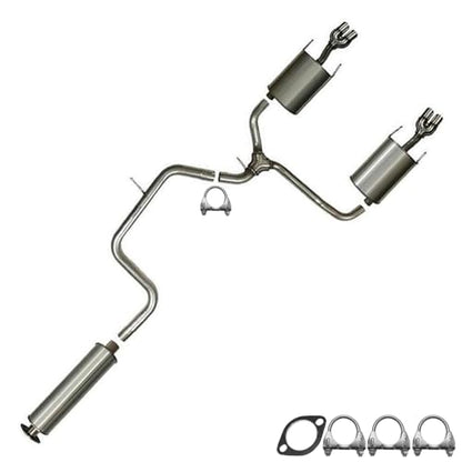 Northeastern Exhaust | Stainless Steel Resonator, Intermediate Pipe and Pair of Mufflers Exhaust System Kit Compatible for Pontiac Grand Prix 2003-2008 3.8L | Free Clamps and Gasket Included