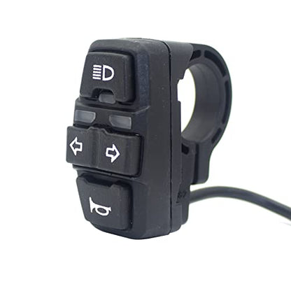 Motorcycle Head Light Turn Switch, Motorcycle Headlights Horn Turn ON/Off Control Switches for Scooter Electric Bike,3-in-1 Light Horn Turn Switch Signal Button Set
