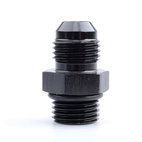 AC PERFORMANCE -8 AN Male Flare to -6 ORB Fitting Aluminum Black - color: Black, size: 8AN to 6AN ORB