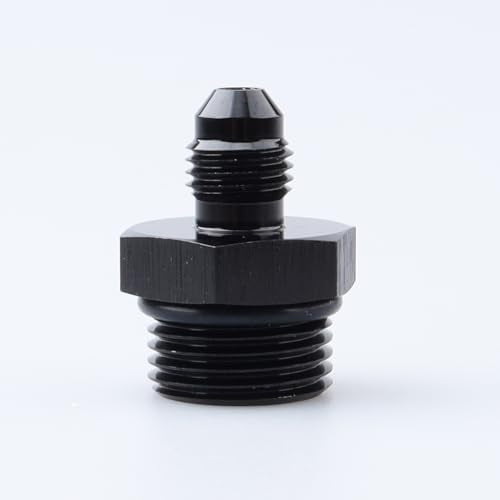 AC PERFORMANCE -4 AN Male Flare to -8 ORB Fitting Aluminum Black - color: Black, size: 4AN to 8AN ORB