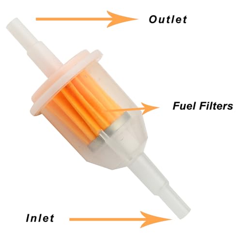 Gas Inline Fuel Filters 1/4 Inch x 5/16 Inch Replacement for Briggs Stratton John Deere Kawasaki Kohler (15)