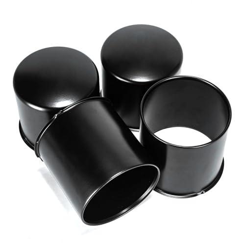 4Pcs 4.9" Stainless Trailer Wheel Center Caps, Matte Black - color: Matte Black, size: 4.9'' Hub 4.8" H