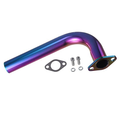 420cc Exhaust Header Pipe,Mini Bike Go Kart Replacement Pipe - color: Colorful