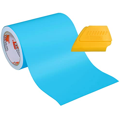 Oracal Oramask 813 Low-Tack Stencil Vinyl 8 Inches Roll W/Yellow Detailer Squeegee (8 Inches x 6 Feet Roll)
