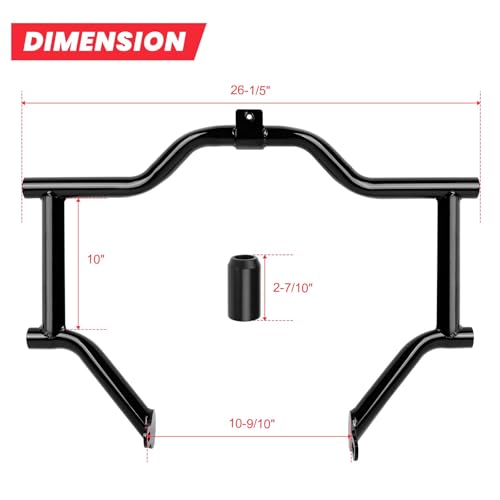 1997-2008 Engine Guard Crash Bar Compatible with Harley-Davidson Touring FLHTC FLHTCU FLHR FLTR FLHT FLHP Street Glide Road Glide Road King Electra Ultra Limited, Black