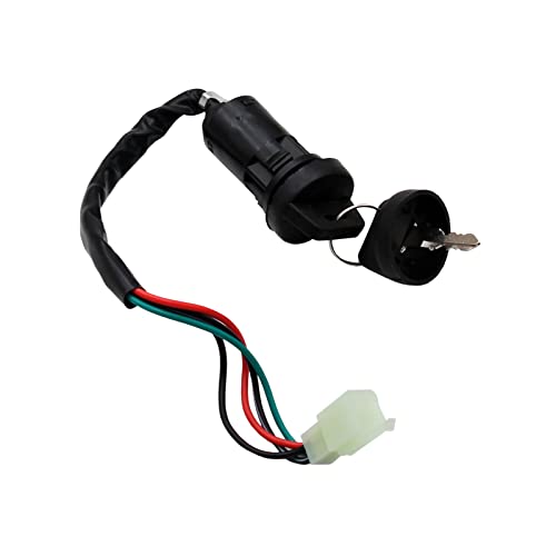 4 Wire Ignition Key Switch for 50cc 70cc 90cc 110cc 125cc Quad ATV 4 Wheeler Go Kart Scooter (Male Plug) - style: Male plug
