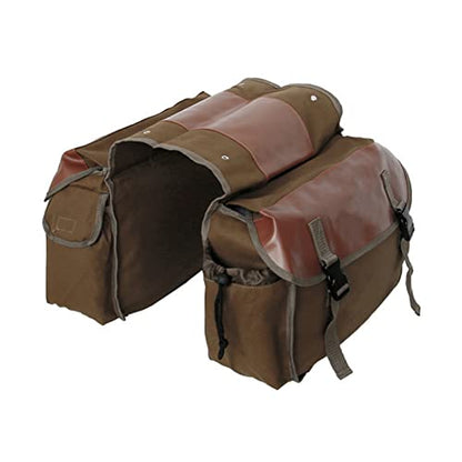 Shkalacar Saddlebag Panniers Bag Saddlebag Side Tool Bags Motorbike Large Capacity Saddle Bag Waterproof Panniers Box Side Tools Bag Pouch Cycling Luggage Bag Riding Saddlebag with 2 Side Pockets - color: Khaki