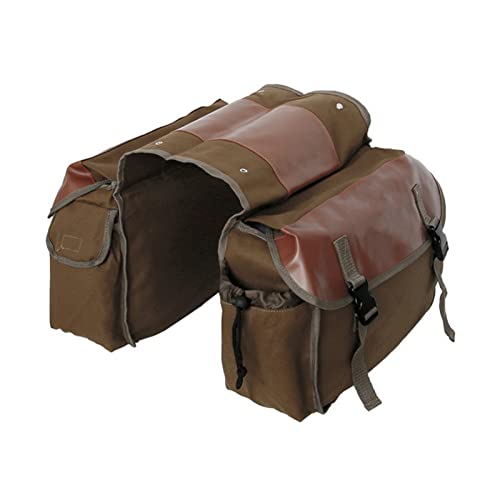Shkalacar Saddlebag Panniers Bag Saddlebag Side Tool Bags Motorbike Large Capacity Saddle Bag Waterproof Panniers Box Side Tools Bag Pouch Cycling Luggage Bag Riding Saddlebag with 2 Side Pockets - color: Khaki
