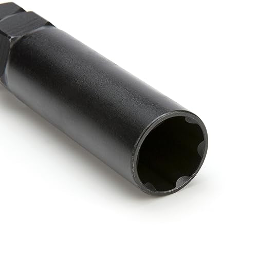 Steelman Pro 6-Spline 45/64-Inch Socket-Style Locking Lug Nut Key, Removes Spline-Style Aftermarket Lug Nuts, Durable, Thin-Walled - size: 45/64